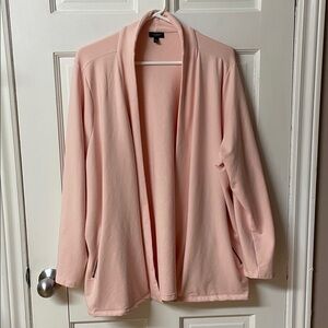 Talbots pink open front lightweight cardigan with pockets women’s size 3X petite